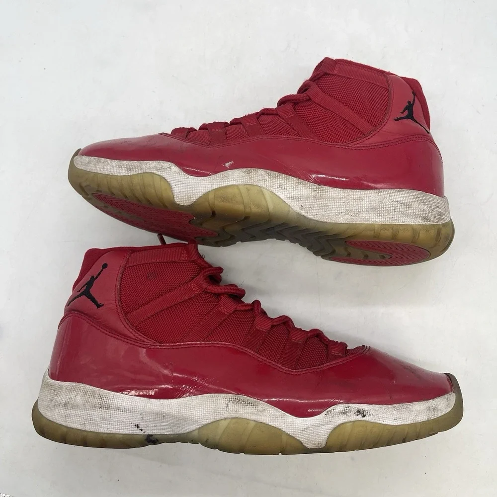 Jordan Air Jordan 11 Shoes Mens 9 Retro Win Like '96 Red High Top Sneaker Cherry